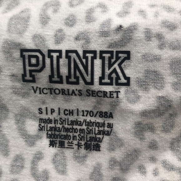 VS PINK NWT Leopard Animal Print Long Sleeve Bodysuit Size S - Picture 4 of 12